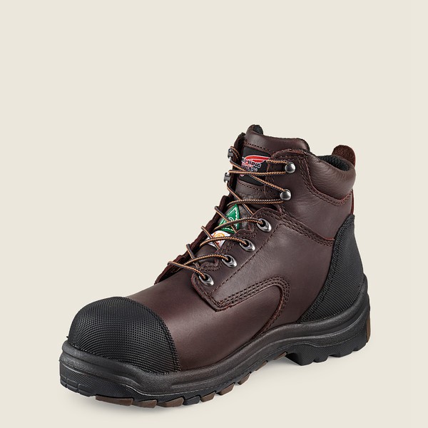 Red Wing Safety Boots Black/Brown - Red Wing Mens King Toe® - 6-inch Waterproof Csa Toe - NSPTE-0579